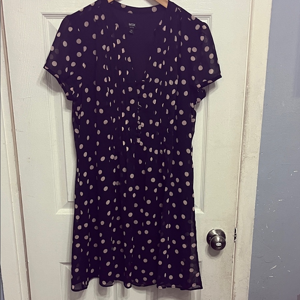 Mi Black and White Polka Dot Blouse
